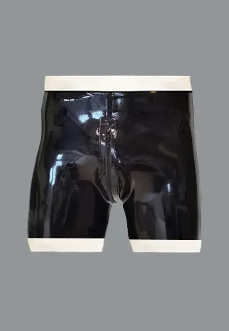 Pouch Boxer Pouch - กางเกงบ็อกเซอร์ยางลาเท็กซ์แบบมีซิปด้านหน้า ชุดปาร์ตี้ยาง ชุดแคทสูท ชุดแกนซันซูก ชุดบอดี้สูท ชุดอันซูก
