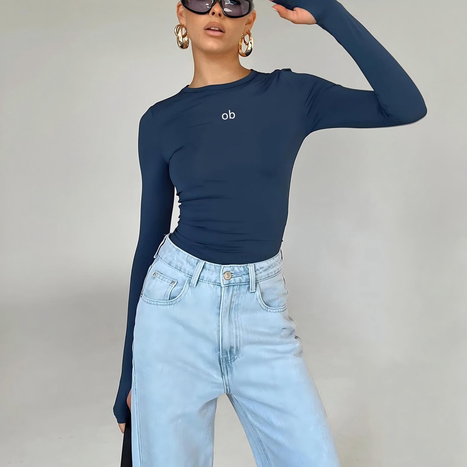 เสื้อยืดคอกลมผู้หญิงสไตล์ใหม่ฤ - Base Layer Top บทวิจารณ์และราคา