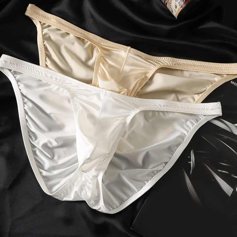 กางเกงในชายเซ็กซี่ ผ้าซาตินเงา - Pouch Boxer Pouch บทวิจารณ์และราคา
