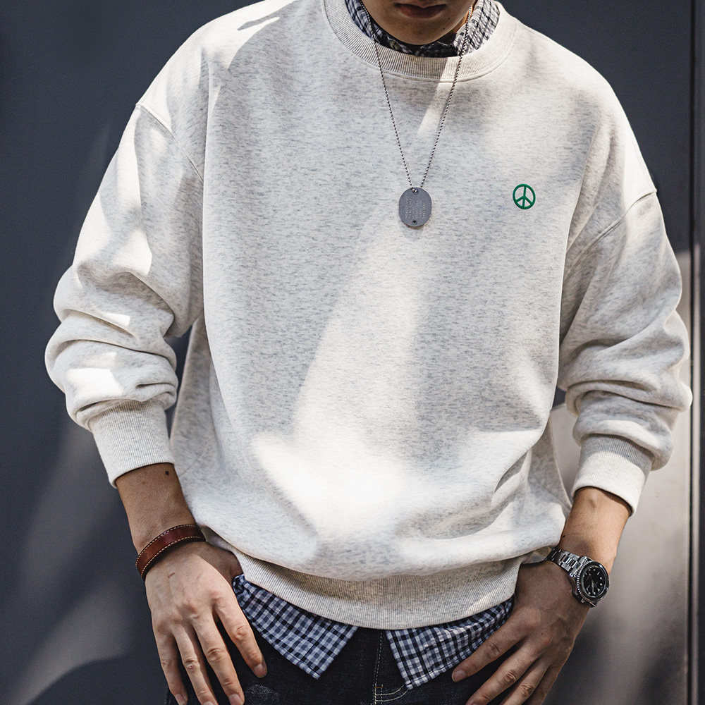 Maden Casual สีเทารอบคอ Hoodie - Undershirt Crew Neck บทวิจารณ์และราคา
