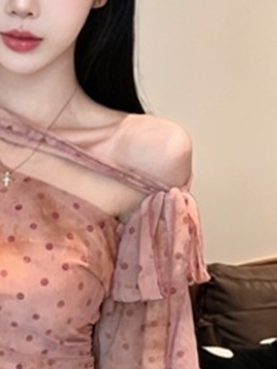 เสื้อยืดแขนยาวลายจุดสไตล์เกาหล - Base Layer Top บทวิจารณ์และราคา